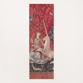 Lady and Unicorn Mittelalterliche Tapestry - Blick Yogamatte (Vorderseite)
