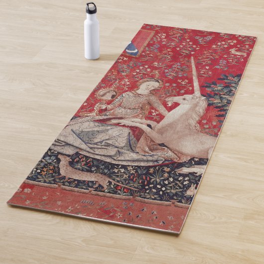 Lady and Unicorn Mittelalterliche Tapestry - Blick Yogamatte (Beispiel)