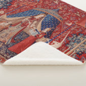 Lady and Unicorn Mittelalterliche Tapestry Sherpadecke (3/4)