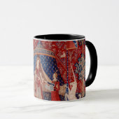 Lady and Unicorn Mittelalterliche Tapestry Tasse (VorderseiteRechts)