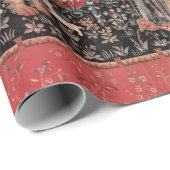 Lady and Unicorn Mittelalterliche Touch Geschenkpapier (Rolleneckpunkt)