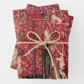 Lady and Unicorn Mittelalterliche Touch Geschenkpapier Set (Beispiel)