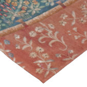 Lady and Unicorn Mittelalterliches Bandgebärden Tischdecke (Schrägansicht)