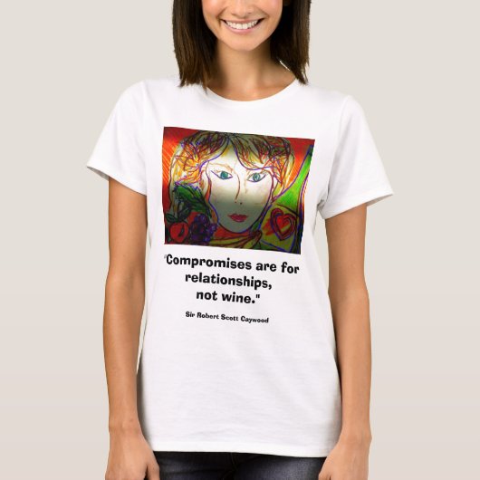Lady and Wein T-Shirt (Vorderseite)