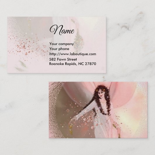 Lady Angel Business Card Visitenkarte (Vorne/Hinten)