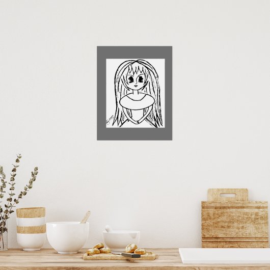 Lady Animation Poster (Küche)