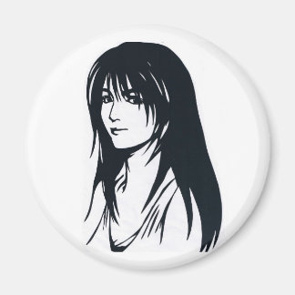 LADY ANIME AUF MAGNET