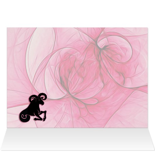 Lady Aries Zodiac Blank mit Inside Art (Innenansicht Horizontal (Oben))