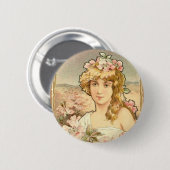 Lady Art Deco Button (Vorne & Hinten)