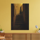 Lady auf der Treppe Leinwanddruck (Insitu (Wohnzimmer))