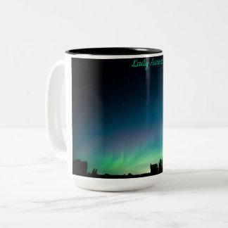 "Lady Aurora" Nordlichter-Zaubertasse Zweifarbige Tasse