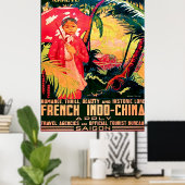 Lady aus Saigon City, Vietnam, Jahrgangsreise Poster (Heimbüro)