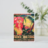 Lady aus Saigon City, Vietnam, Jahrgangsreise Postkarte (Stehend Vorderseite)