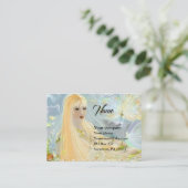 Lady Autumn Business Card Visitenkarte (Stehend Vorderseite)