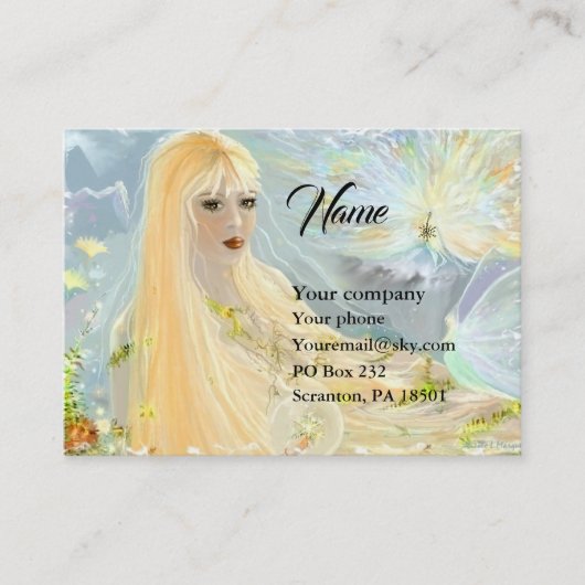 Lady Autumn Business Card Visitenkarte (Vorderseite)