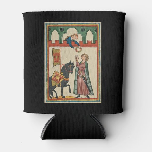 Lady Awarding Knight A Garland, 14. Jahrhundert Dosenkühler (Vorderseite)