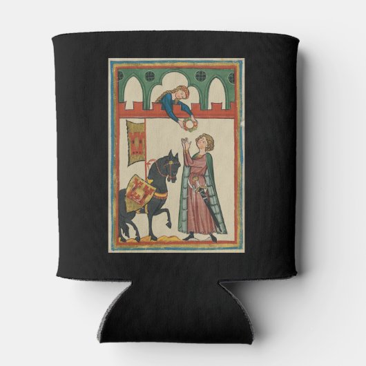 Lady Awarding Knight A Garland, 14. Jahrhundert Dosenkühler (Rückseite)