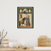 Lady Awarding Knight A Garland, 14. Jahrhundert Poster (Küche)