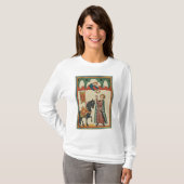 Lady Awarding Knight A Garland, 14. Jahrhundert T-Shirt (Vorne ganz)