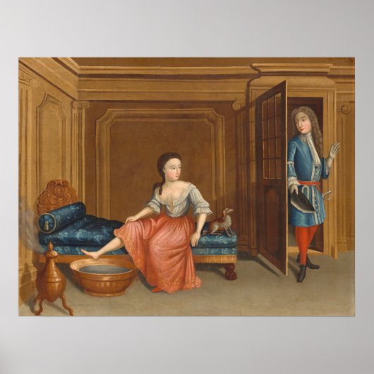 Lady & Bath - Gerardus Duyckinck Fine Art Poster (Vorne)