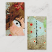 Lady Beautiful Eye Hair Grunge Business Card Visitenkarte (Vorne/Hinten)