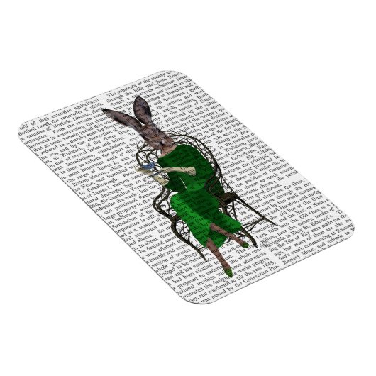 Lady Bella Rabbit Bei Tee 2 Magnet (Rechte Seite)