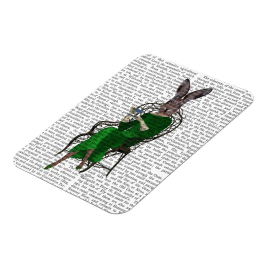 Lady Bella Rabbit Bei Tee 2 Magnet (Linke Seite)