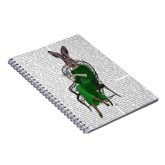 Lady Bella Rabbit Bei Tee 2 Notizblock (Rechte Seite)