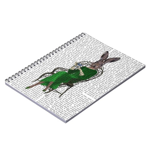 Lady Bella Rabbit Bei Tee 2 Notizblock (Linke Seite)