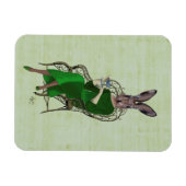 Lady Bella Rabbit Einnahme von Tee 4 Magnet (Horizontal)