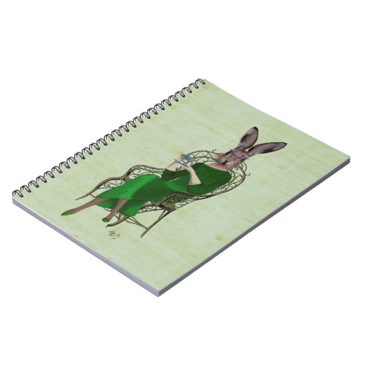 Lady Bella Rabbit Einnahme von Tee 4 Notizblock (Linke Seite)