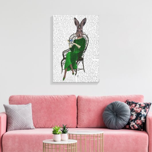 Lady Bella Rabbit Take Tee Leinwanddruck (Insitu (Wohnzimmer))