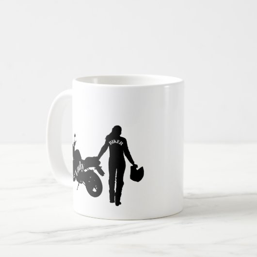 Lady BIKER  Kaffeetasse (Vorderseite Links)