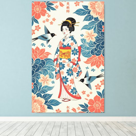 Lady Bingata Leinwanddruck (Insitu (Holzboden))