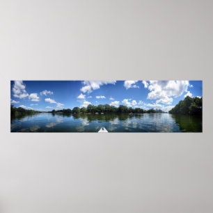 Lady Bird Lake Panorama - Austin - Texas Poster
