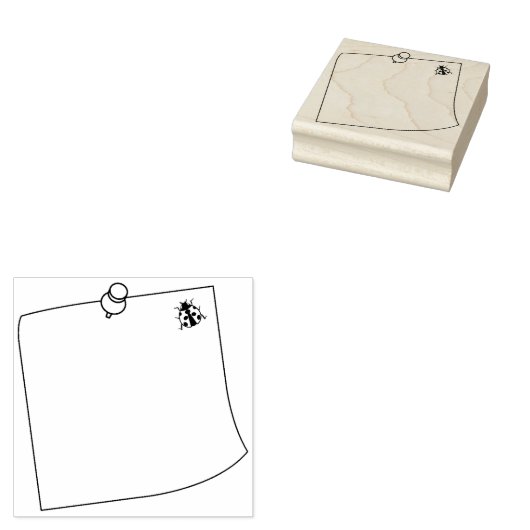 Lady Bird, Post It Journal Frame, Gummistempel (Stempel)