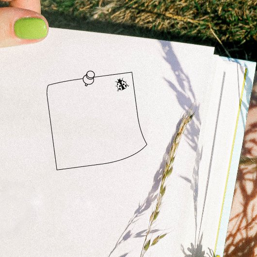 Lady Bird, Post It Journal Frame, Gummistempel