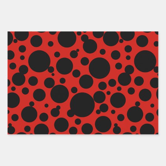 Lady Bird Theme Wrapping Paper Flat Sheet Set 3 Geschenkpapier Set (Vorderseite)