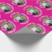 Lady Birthday Bash und Golf Fun Geschenkpapier (Ecke)