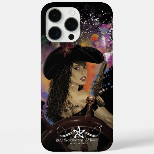 Lady Black Corsair Case-Mate iPhone Hülle (Rückseite)
