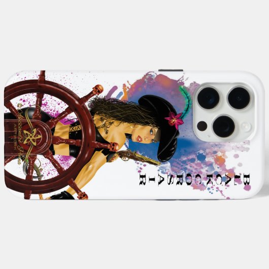 Lady Black Corsair Case-Mate iPhone Hülle (Rückseite (Horizontal))