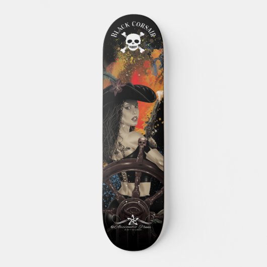 Lady Black Corsair Skateboard (Vorderseite)