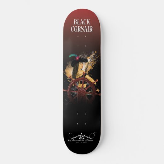 Lady Black Corsair Skateboard (Vorderseite)