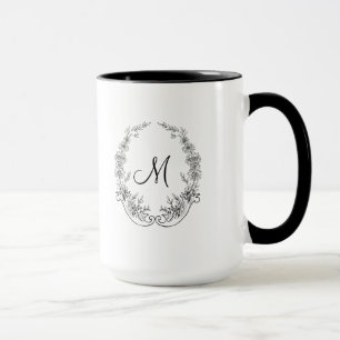 Lady Black Monogram Ringer 15oz Tasse