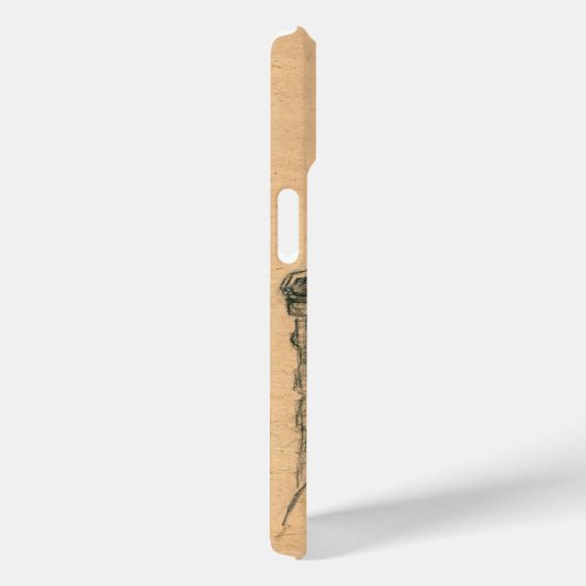 Lady Bleistift-Grafik auf Handwerk Case-Mate iPhone Hülle (Rückseite / Rechts)