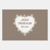 Lady Bleistift-Grafik auf Handwerk Geschenkpapier Set (Vorderseite 3)