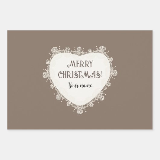 Lady Bleistift-Grafik auf Handwerk Geschenkpapier Set (Vorderseite 3)