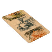 Lady Bleistift-Grafik auf Handwerk Magnet (Rechte Seite)