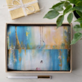 Lady blue, Decoupage Seidenpapier (Geschenk)