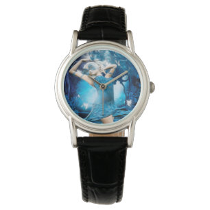Lady Blue Elvin Fantasy Art Armbanduhr